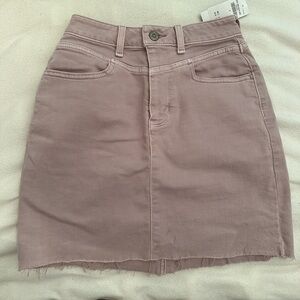 hollister pink/purple high waisted denim skirt